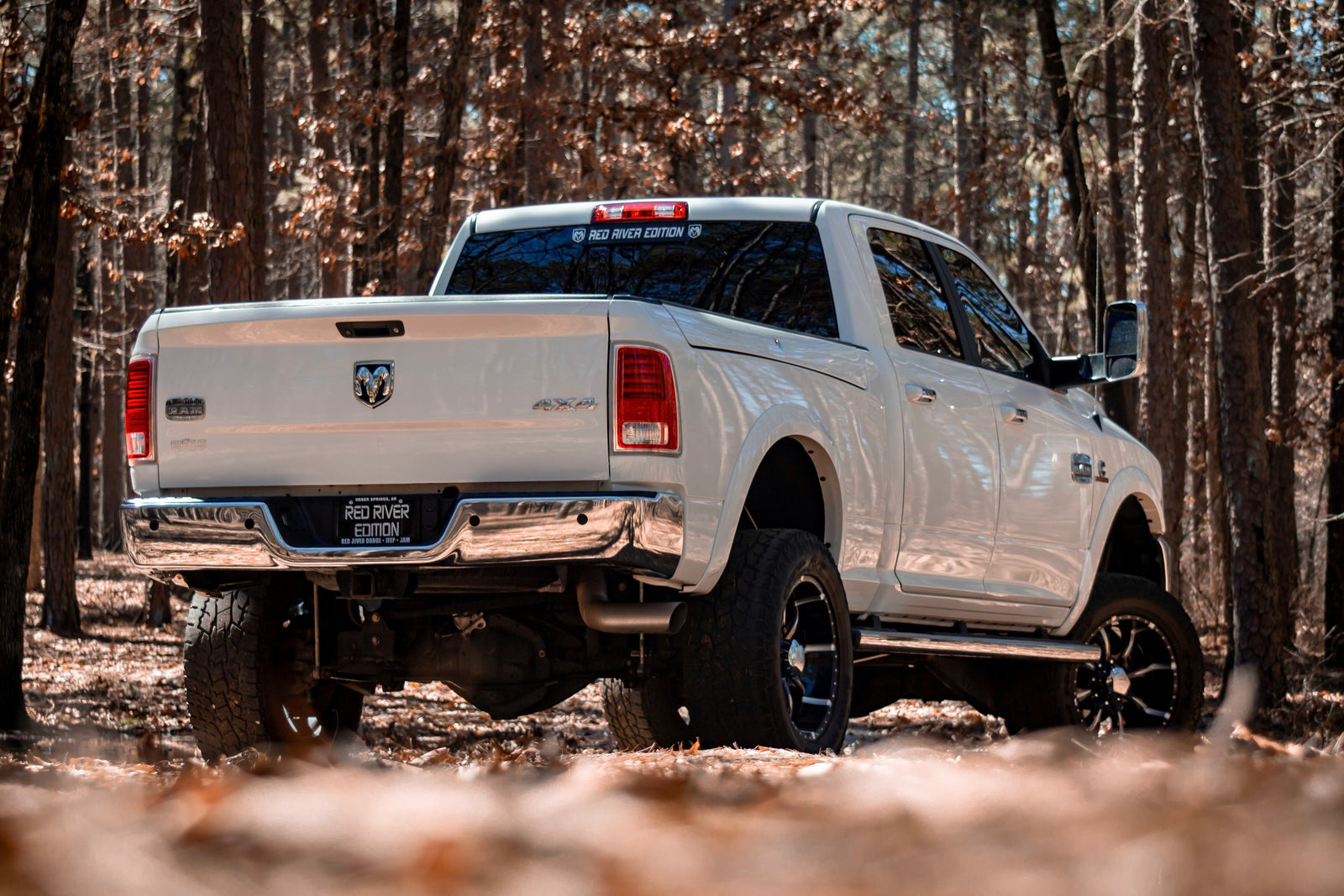 RAM heavy-duty pickup rear view — half-ton vs heavy-duty